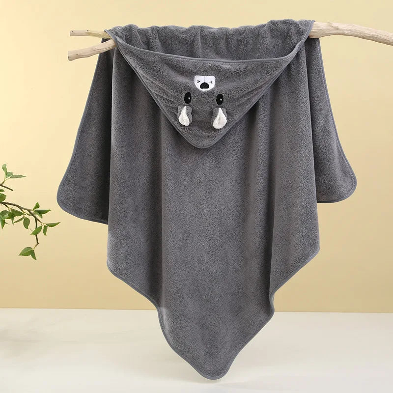 Soft, Cute, Infant/Toddler Cartoon Towel with Hoodie