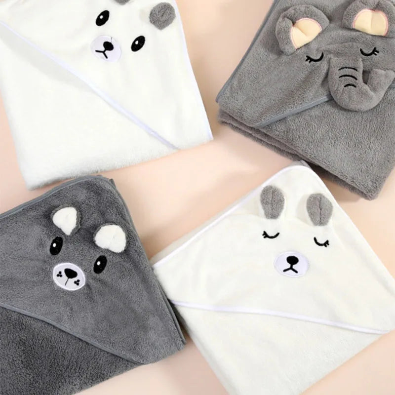 Soft, Cute, Infant/Toddler Cartoon Towel with Hoodie