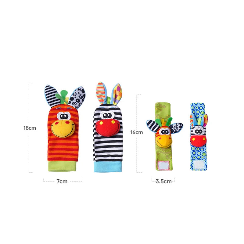 2 Pc. Baby Stuffed Animals Rattle Toys