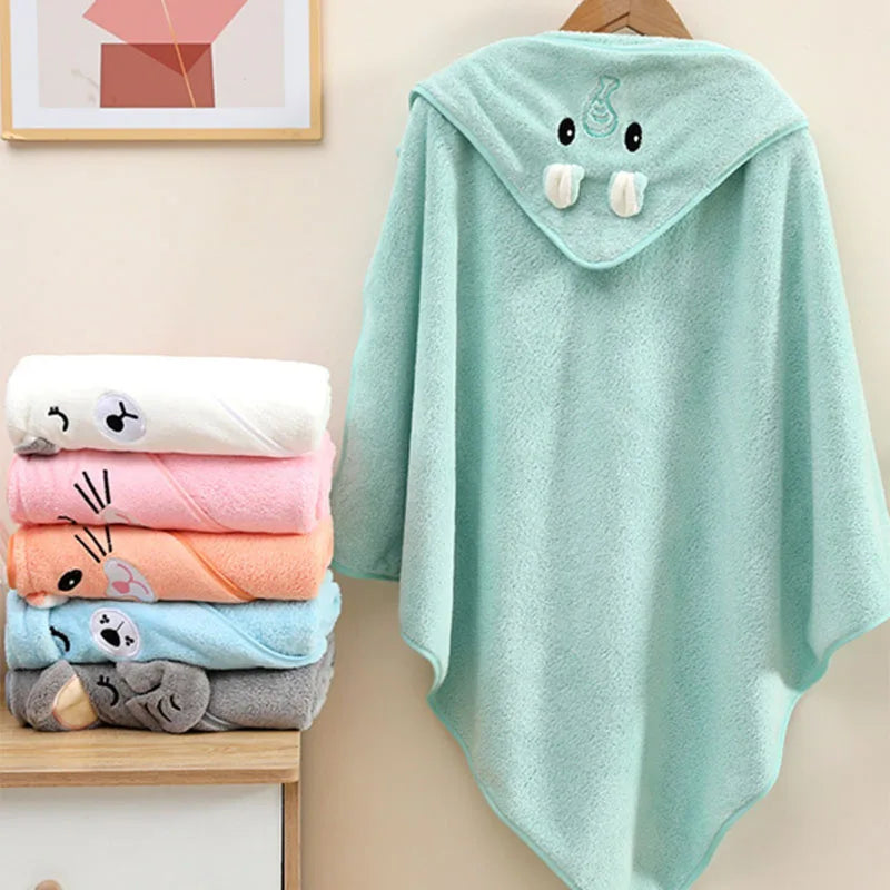 Soft, Cute, Infant/Toddler Cartoon Towel with Hoodie