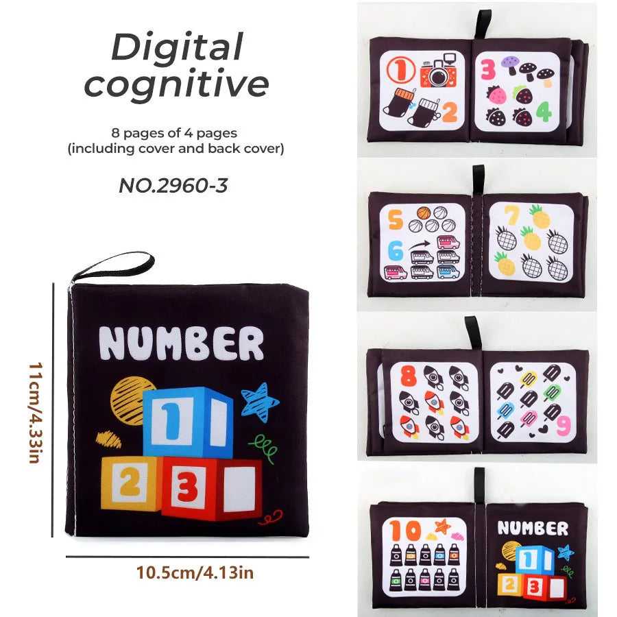 4 Pages Early Childhood Learning Cloth Book