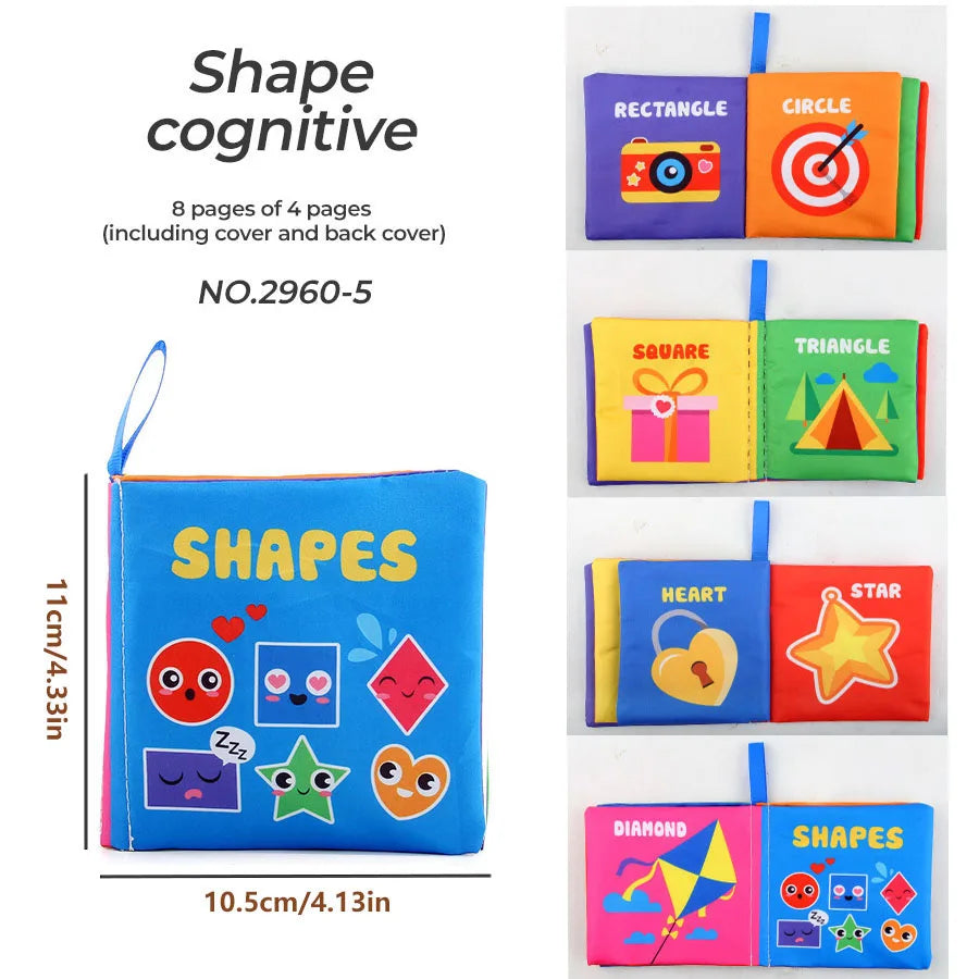 4 Pages Early Childhood Learning Cloth Book