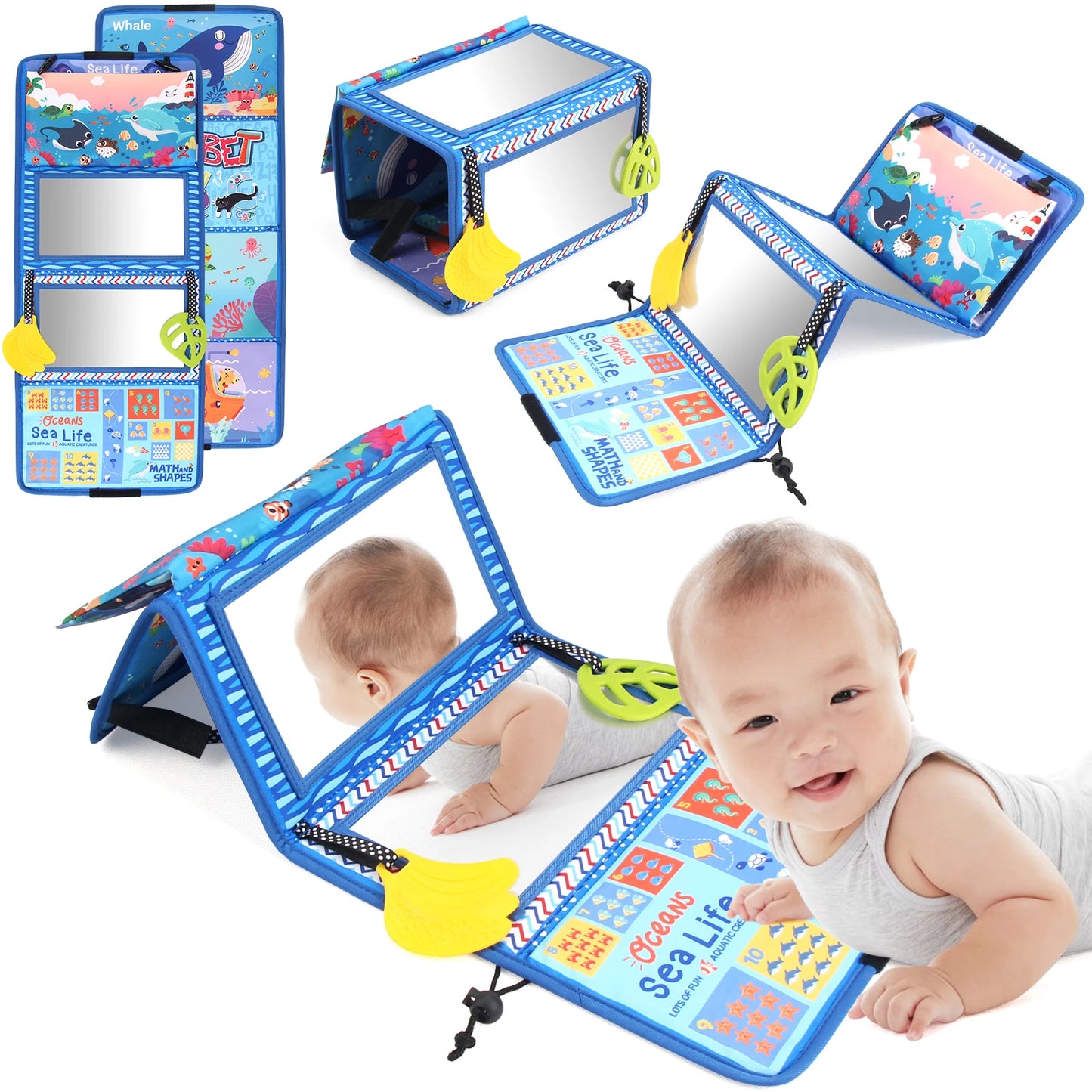 Baby Cloth Book with a built-in mirror