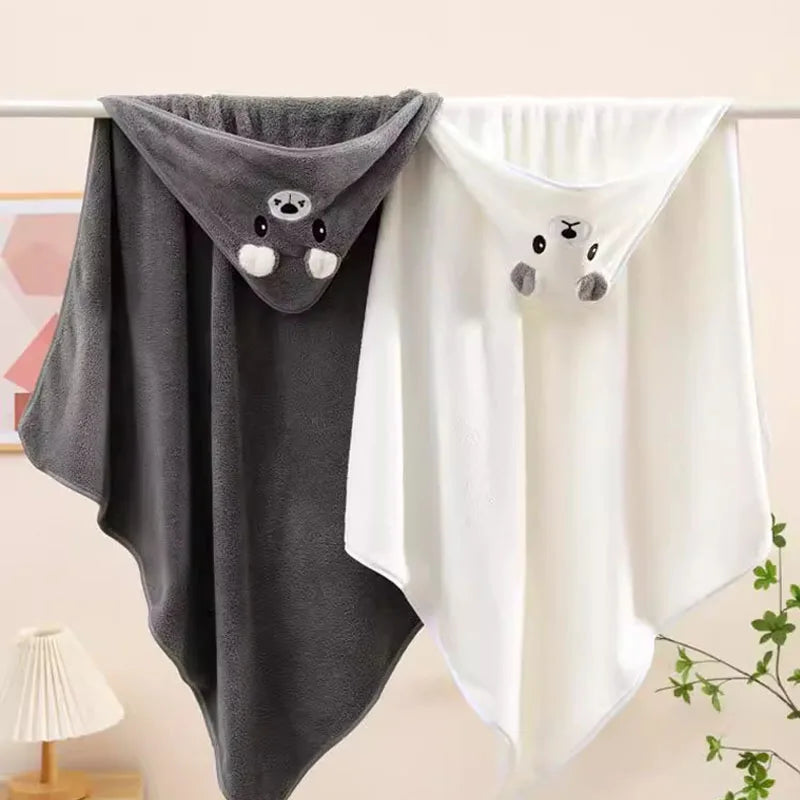 Soft, Cute, Infant/Toddler Cartoon Towel with Hoodie