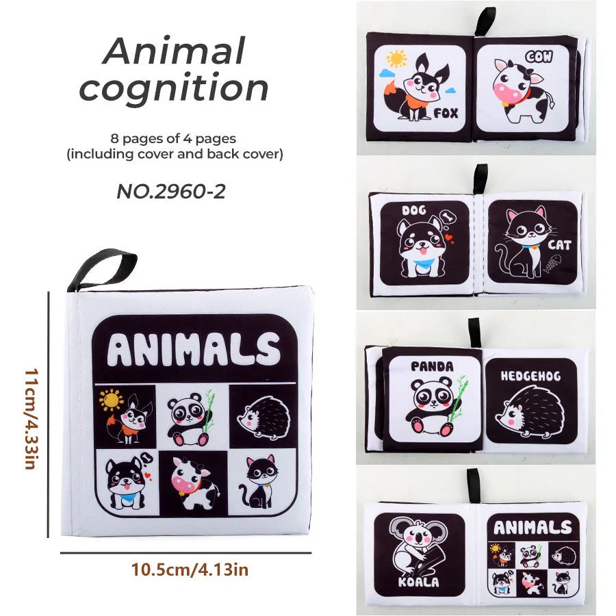 4 Pages Early Childhood Learning Cloth Book