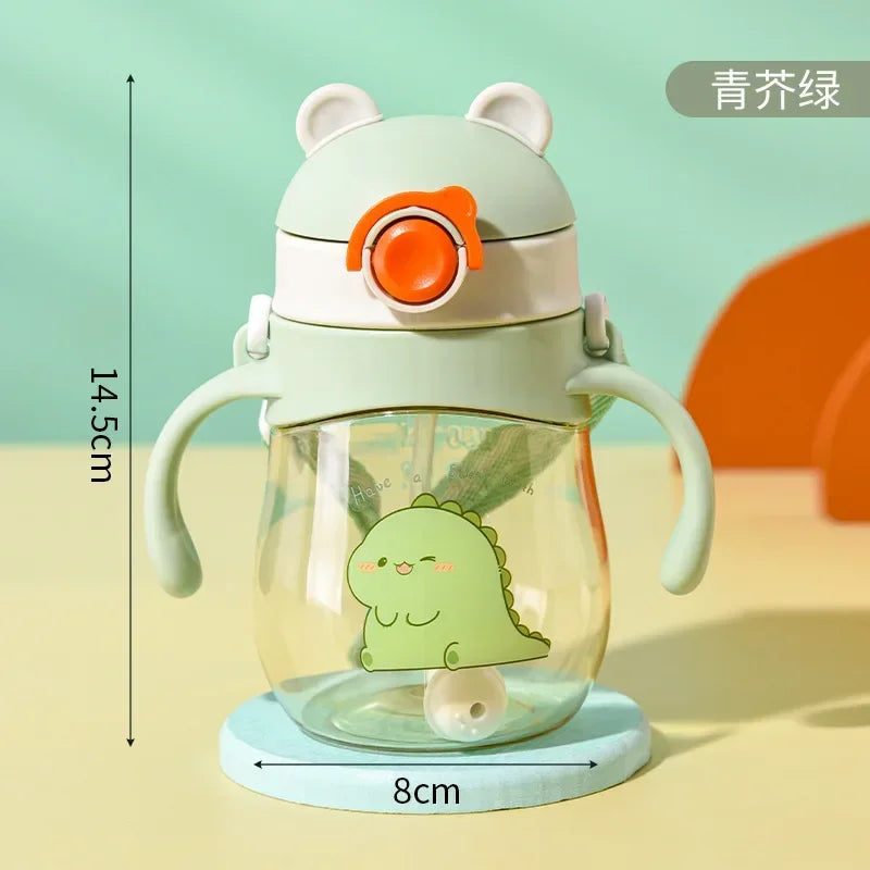 Toddler/Child Sippy or Feeding Cup with a Straw and a Grip Handle.
