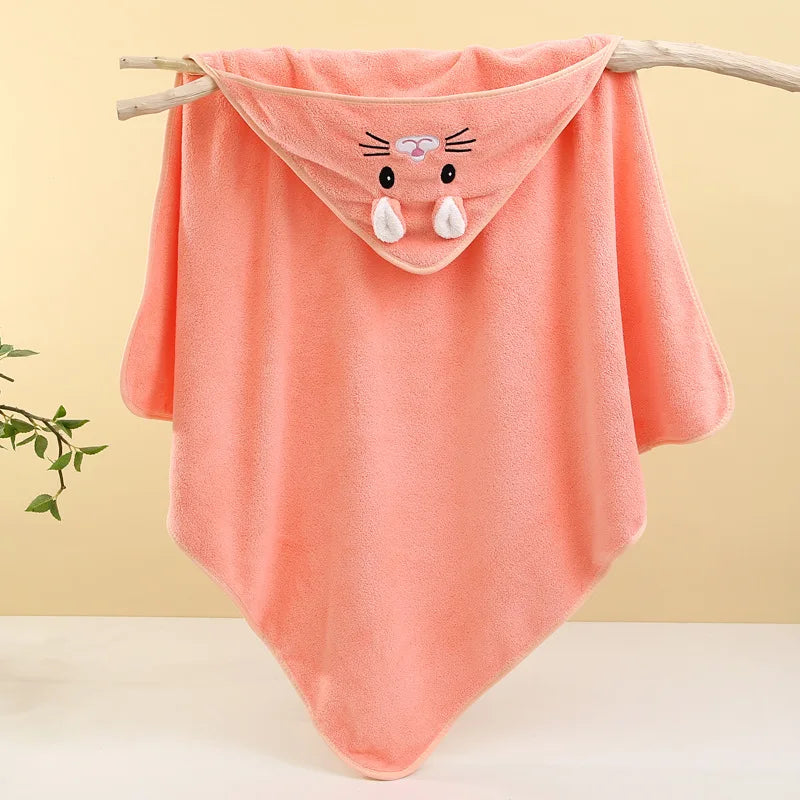 Soft, Cute, Infant/Toddler Cartoon Towel with Hoodie