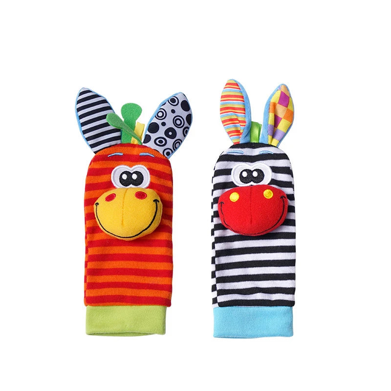 2 Pc. Baby Stuffed Animals Rattle Toys
