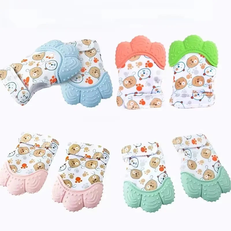 Newborn Teething Silicone Mittens