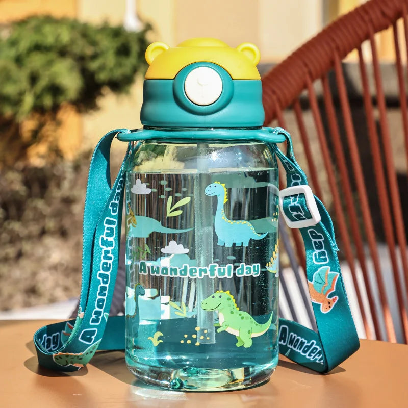 Toddler/ Children Sippy Cup with a Straw and a Shoulder Strap