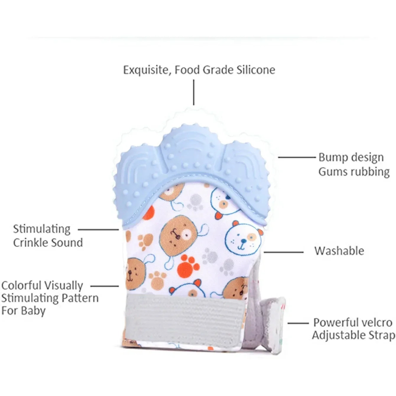 Newborn Teething Silicone Mittens