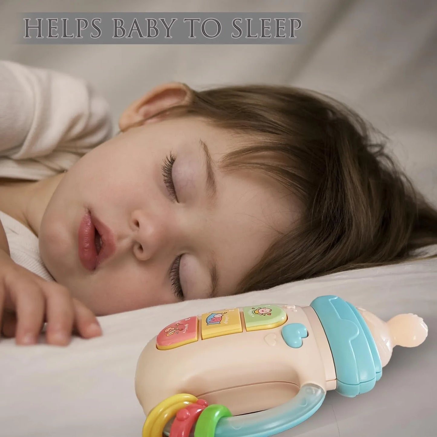 Musical Light-up Baby Bottle Rattle and Teether