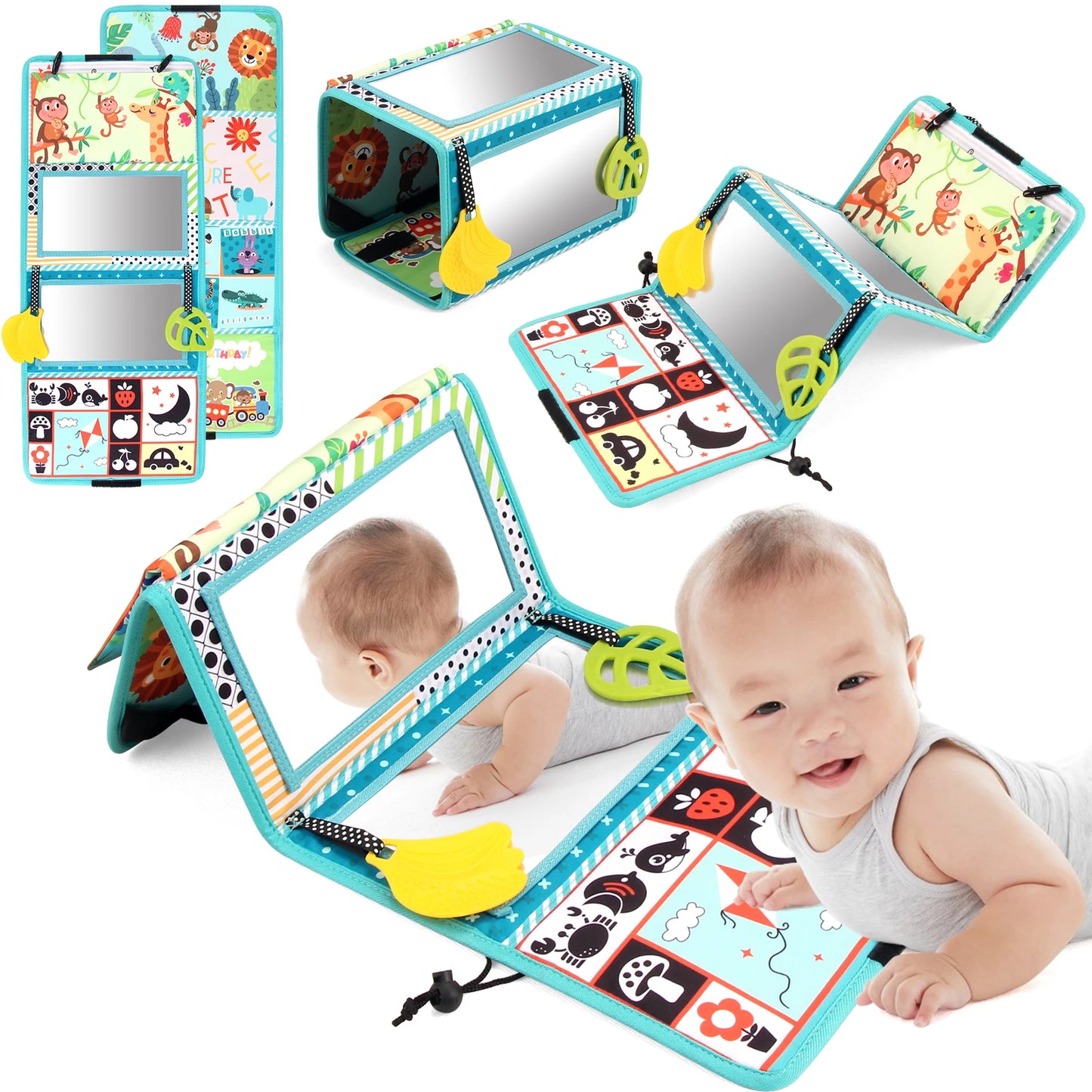 Baby Cloth Book with a built-in mirror
