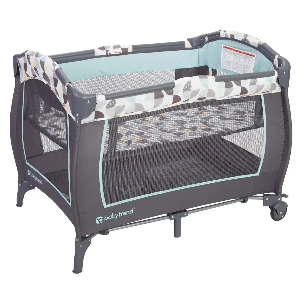 Portable Pack and Play Crib with Parent Organizer, Bassinet, and Travel Bag